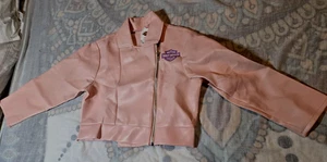 Motor Harley-Davidson Cycles Childrens' Faux Leather Jacket, Light Pink. Size m - Picture 1 of 12