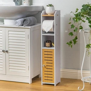 AOJEZOR Small Bathroom Storage Cabinet: Toilet Paper Storage for Bathroom with T - Picture 1 of 6