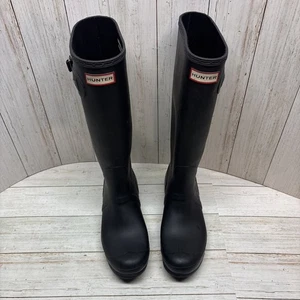 Hunter Original Women's Tall Rain Boots - Black Women’s Size 10 - Picture 1 of 8
