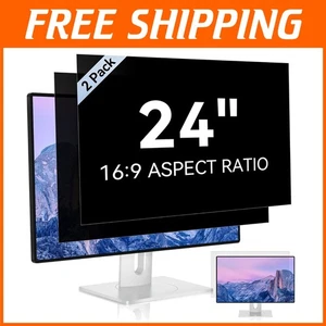 Removable 24 Inch Computer Monitor Privacy Filter – Scratch Resistant & Washable - Picture 1 of 11