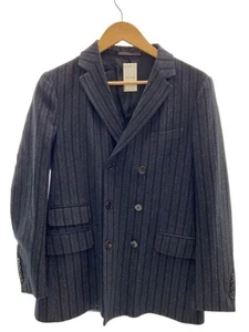 Gucci Double-Breast Blazer Jacket 46/M Men's size Gray Striped Wool Half Coat - Picture 1 of 7