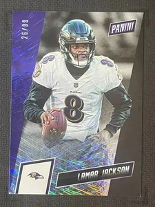 2019 Panini National Convention Lamar Jackson #17 Magnetic Fur 26/99 Ravens JP - Picture 1 of 5