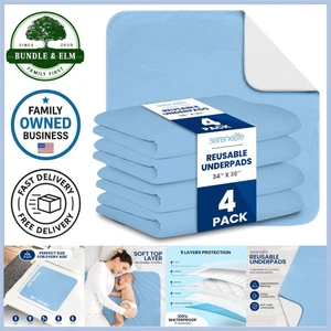 Copriletto Riutilizzabile 34x36 Cotone Poliestere Resistente alle Perdite Incontinenza - Foto 1 di 9