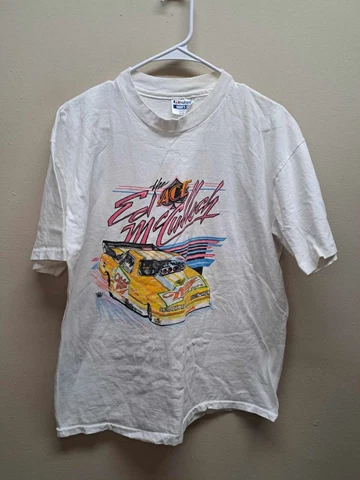 Vintage NHRA 1980's Ed the Ace McCulloch T-Shirt Men's XL Cover