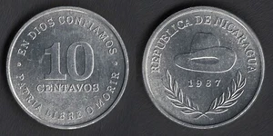 Nicaragua 10 Cent, 1987 - Bild 1 von 3