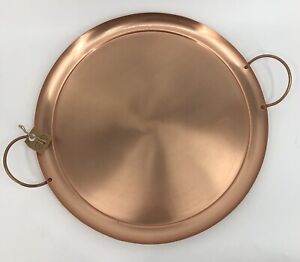 Mudpie 16” Bungalow 4075101 Copper Round Serving Tray New