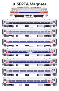 Imanes SEPTA AEM-7 y tren de cercanías 8 Andy Fletcher - Imagen 1 de 1