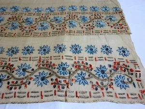 Armenian Greek Embroidery Textile Shawl Antique 19th Century Ottoman Turkish - Foto 1 di 12