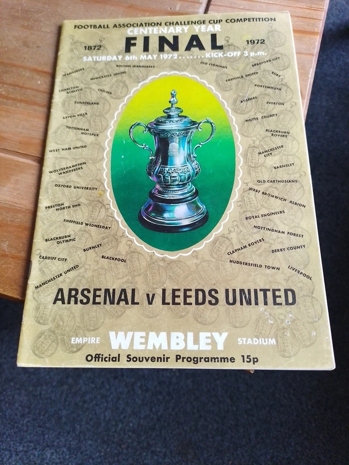 Arsenal v Leeds United FA Cup Final Programme 6th May 1972 6/5/1972 (13) - Image 1 of 3
