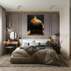 Original oil painting art Modern Life male hand-painted on canvas 16x20in #057 - Zdjęcie 1 z 5