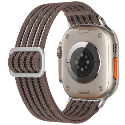 Эластичный мягкий нейлоновый ремешок для Apple Watch Band Ultra 2 iWatch SE 9 8 7 6 5 4 3 2 - Изображение 1 из 4