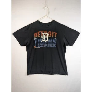 MLB Detroit Tigers Central Division Graphic T-Shirt Mens Sz XL Black Baseball  - Picture 1 of 13