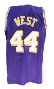 Jerry West HOF Autographed Purple Custom Basketball Jersey Lakers JSA 181838 - Picture 1 of 5