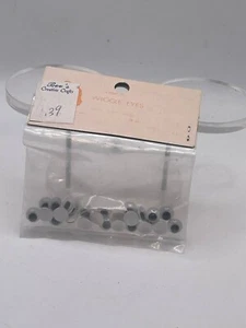 Vintage 28 Stück Wackelaugen mit Stoff gefütterter Rückseite 7 mm Größe - Bild 1 von 6