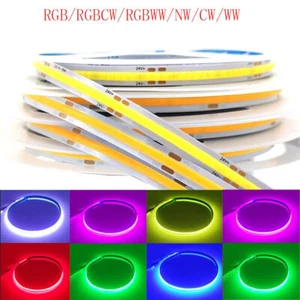 2M-20M RGB/RGBCW/RGBWW/CW/WW/NW COB LED Streifen Lichterkette Lichtband Dimmable - Bild 1 von 76