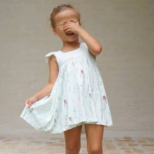 Girls Omi Jo Well Dressed Wolf Mermaid Aunt Heart Tunic Size 7 years VGUC - Picture 1 of 9