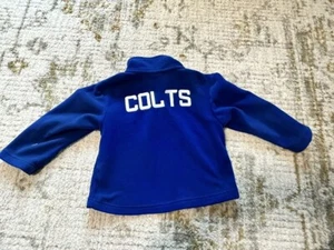 NFL Team Indianapolis Colts Kids Blue Fleece Pull Over Jacket sweatshirt Sz 4 - Picture 1 of 3