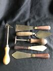 6 Vintage Tools James Oxley & Richwar Putty Knives & Paint Scrapers Job Lot