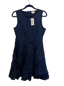 Vintage Maison Jules Navy Sleeveless Fit & Flare Dress Size 10 - Picture 1 of 7