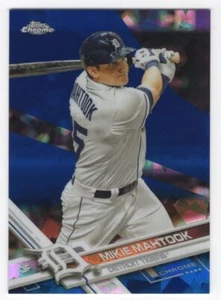 2017 Topps Chrome Sapphire Edition Print Run 250 Mikie Mahtook #550 Detroit - Picture 1 of 2