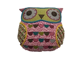 Owl Embroidered Cushion/Pillow Colorful A Perfect Addition To Your Sofa Or Bed - Picture 1 of 5