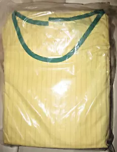 12- ADI Reusable Level 2 Isolation Gowns Yellow Pinstripe AM148882 99% Polyester - Picture 1 of 20