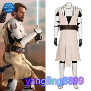 Star Wars Jedi Knight Obi-Wan Armor Ver. Suit Costume Halloween Cosplay Full Set - Picture 1 of 14