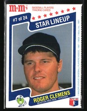 Roger Clemens 1987 M&M's Post Cereal #7 Baseball Card