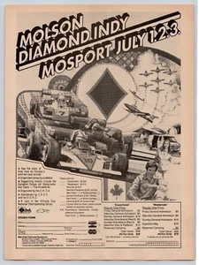Vintage 1977 Molson Diamond Indy Mosport July 1, 2, 3 Print Ad - Picture 1 of 1