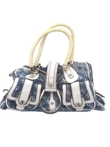 Vintage Rare Y2K Guess Tasche Kunstleder Monogram Style Seil Henkelriemen LESEN - Bild 1 von 20