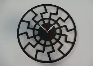 Wanduhr - schwarze Sonne - 35 cm - Wikinger germanisch nordisch - Bild 1 von 5