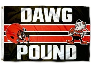 Cleveland Browns Dawg Pound 3X5 Flag Man Cave 3 x 5 . - Picture 1 of 1
