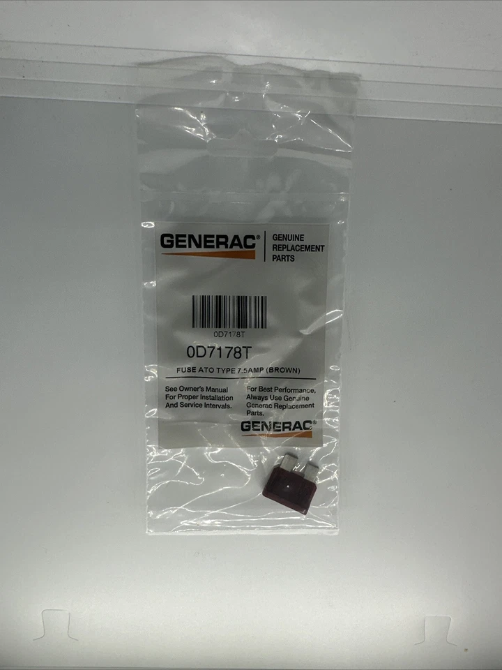Genuine Generac 0D7178T Brown 7.5 Amp ATO Type Fuse OEM - Image 1 of 1
