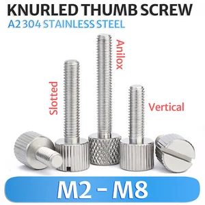 A2 Edelstahl Rändelschraube M2 M3 M4 - M8 Flachkopf Rändelschraube Schraube - Bild 1 von 155