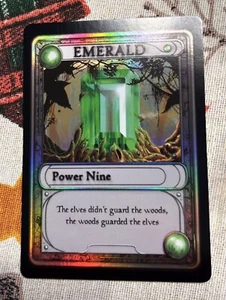 Magic the Gathering Token Gamingetc EMERALD Mox Foil Power Nine - Foto 1 di 4