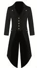 Unbranded Men's Steampunk Gothic Medieval Long Sleeve Tailcoat Costume Coat 3XL