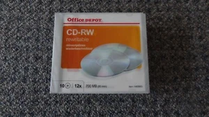 BRAND NEW / UNOPENED - 10 x CD-RW rewritable discs (12X / 700mb / 80 mins) - Photo 1/4