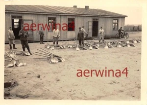 Soldiers At Construction Shovel Airport Proßnitz Mähren - Picture 1 of 2