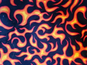 FLAMES FIRE RED 1+ yds 45" Cranston Village VIP PRINT New Cotton BRC BM - Picture 1 of 3