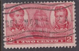 United States 1937 Decatur Macdonough USS United States 2c Fine Used SG 787 VGC - Picture 1 of 1