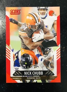 2021 Score Nick Chubb Red Parallel SP #105 Browns RB - Bild 1 von 2