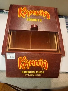 Vintage Kahlua Robusto Cigar Box by Drew Estates Wooden - Picture 1 of 8