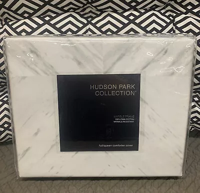 Hudson Park Marble Frame Pima Cotton Sateen FULL / QUEEN  Duvet Cover Gray💫 - Image 1 of 3
