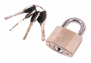 Candado de Seguridad Amtech 50mm Acero Endurecido Grillete Doble Bola 4 Llaves Latón - Imagen 1 de 5