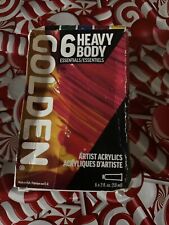 Golden Heavy Body Essentials Artist Acrylics Color Mixing Set, 6ct