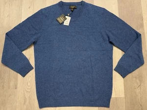 Club Room Men’s Blue Cashmere Crewneck Sweater - Large - Picture 1 of 5