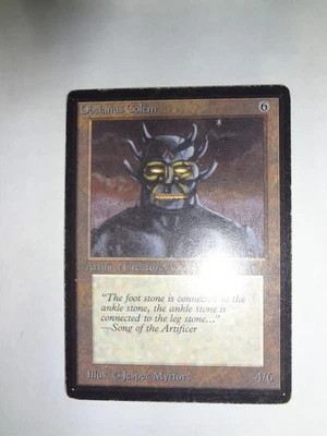 MTG MAGIC THE GATHERING CARD ORIGINAL BETA LIMITED ARTIFACT OBSIANUS GOLEM VTG - Image 1 of 2
