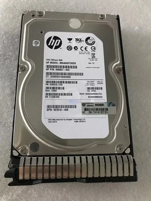 HP 4TB SAS SC HDD 7.2K 6GB 3.5" 695842-001 695510-B21 695507-008 W/ Caddy tray - Image 1 of 3