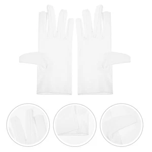 Guantes blancos para niños para actuaciones de baile y disfraces - Imagen 1 de 12