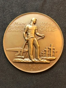 Society Of Medalists 1936 Medal #14 BY Albert Stewart, Uncirculated - Picture 1 of 5